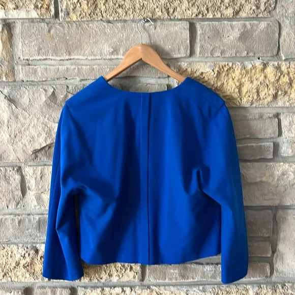 Vince Camuto Royal Blue Crop Jacket Size 8 - Picture 9 of 12